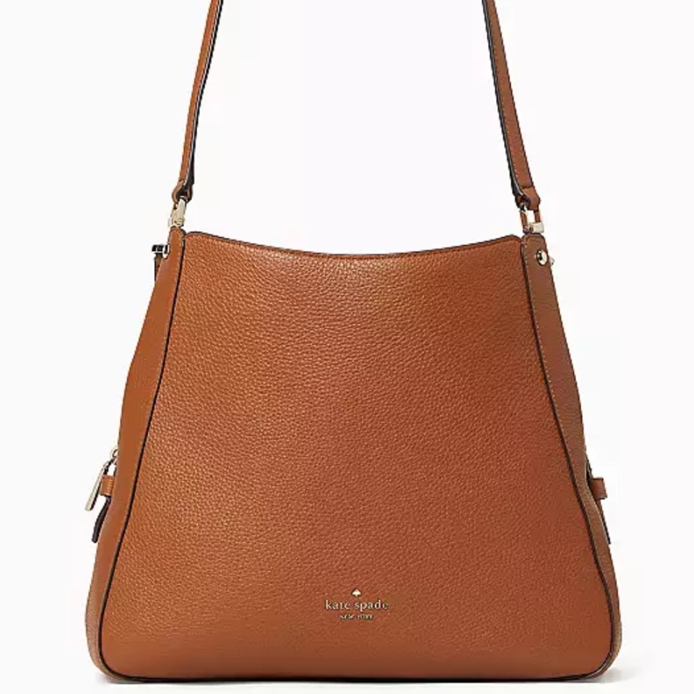 MAKE AN OFFER NWT Kate spade Leila Medium Triple Compartment Shoulder Bag Ginger